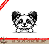 Peekaboo Pigtails Papillon SVG - Digital Product in Multiple Formats